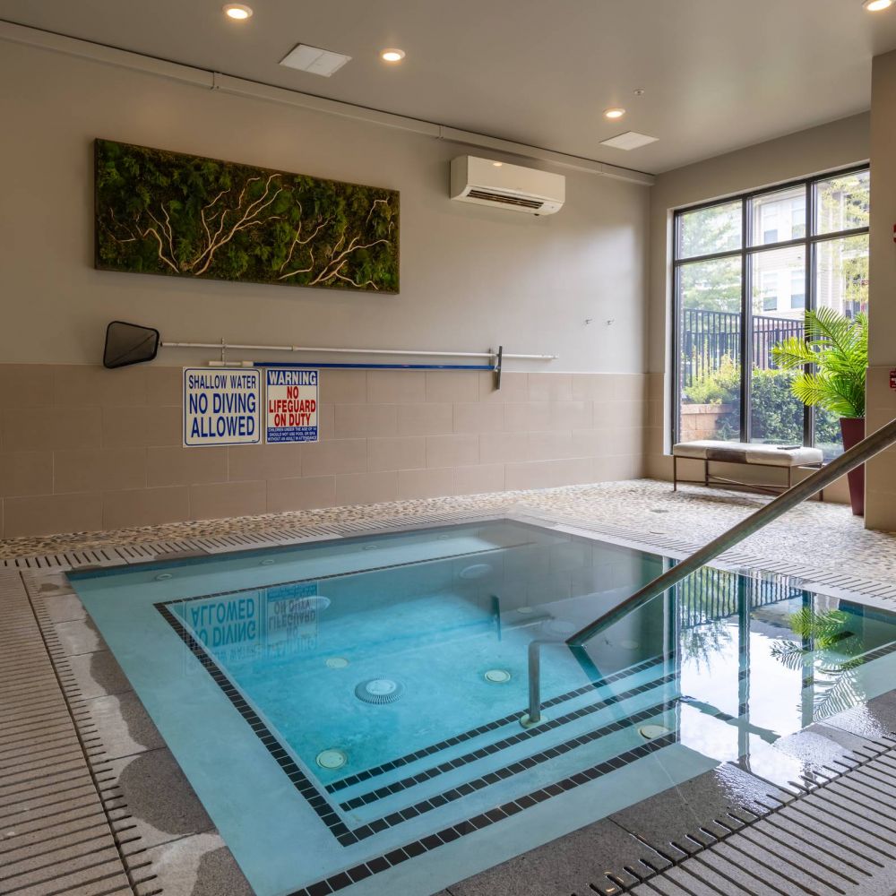 Apartments at Holly Crest luxury indoor hot tub amenity