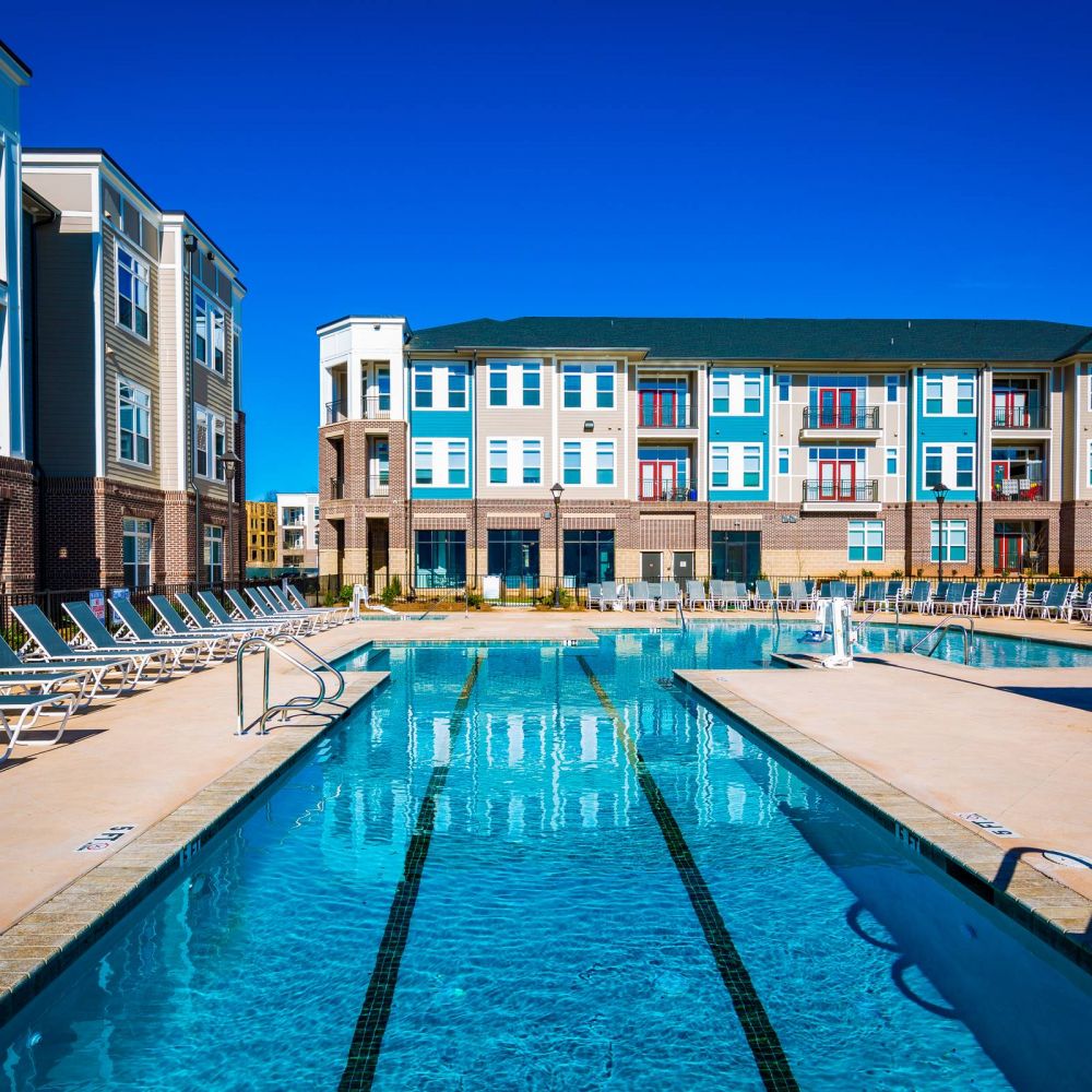 Apartments at Holly Crest Luxury amenity saltwater lap pool